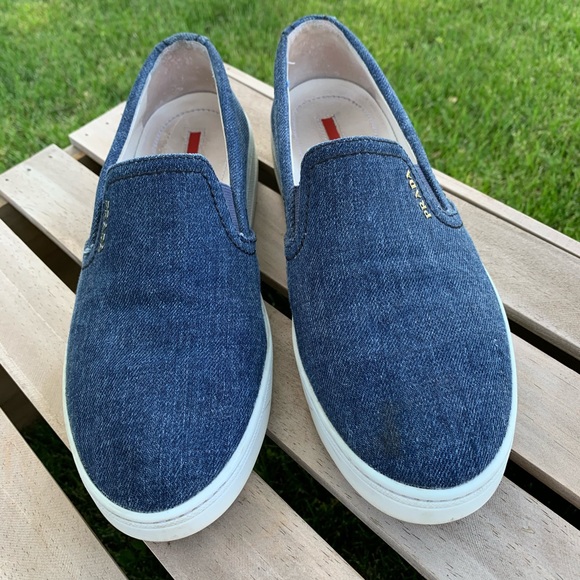 🔥PRADA Denim Slip-On Sneakers🔥 37.5 - Picture 12 of 13